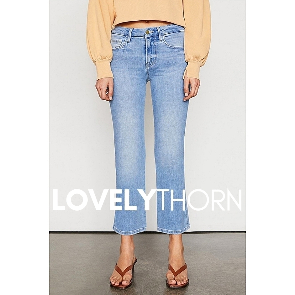 FRAME // ltd ed le crop mini boot double needle super soft stretch denim jeans